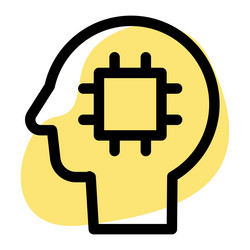 automated technology component in ai application vector image