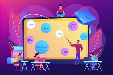 coding workshop concept vector image