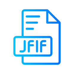 jfif document file picture gradient icon format vector image