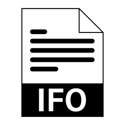 modern flat design of ifo file icon for web vector image