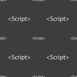 script sign icon javascript code symbol seamless vector image