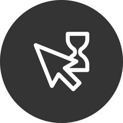 wait cursor icon in modern style for web site vector image