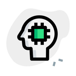 automated technology component in ai application vector image