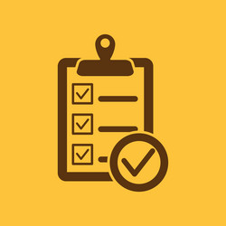 Checklist icon clipboard symbol flat vector