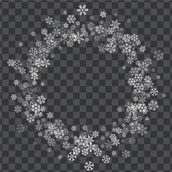 frame or border of random scatter snowflakes vector