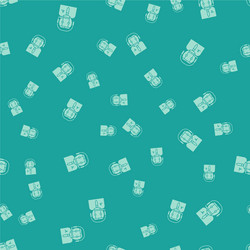 green worker robot icon isolated seamless pattern vector image