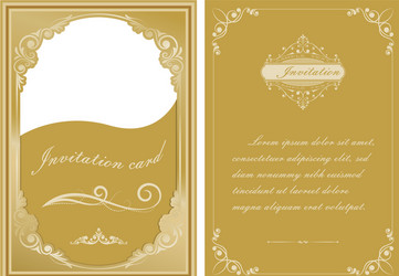 Wedding invitation print template Royalty Free Vector Image