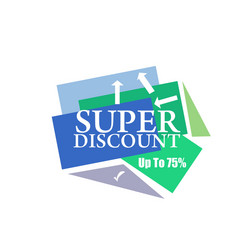 super discount sticker offer vector