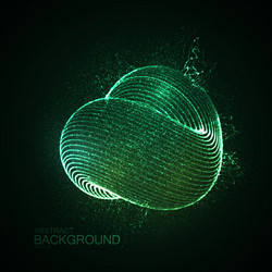 3d abstract loop shape of particles vector image