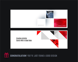 Abstract set of horizontal website banners vector