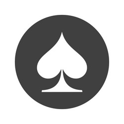 Monochrome round spades icon vector