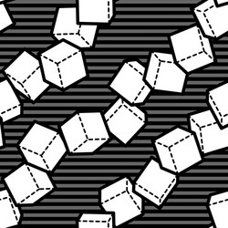 seamless pattern with diagonal cube lines vector image