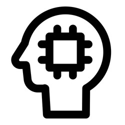 automated technology component in ai application vector image