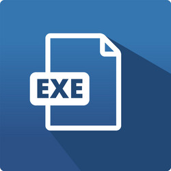 file formats icon exe vector image