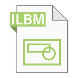 modern flat design of ilbm file icon for web vector image