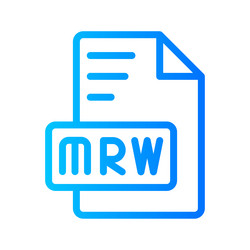 mrw document file picture gradient icon format vector image