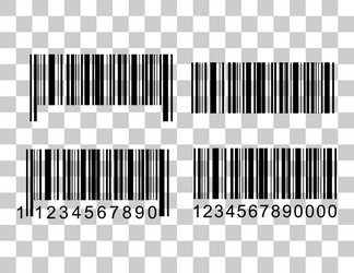 set of barcode icon bar code for web flat design vector image