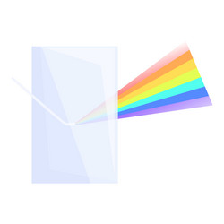 triangular prism refracting light beam creating vector image