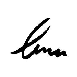 unreadable handwriting font signature text vector image