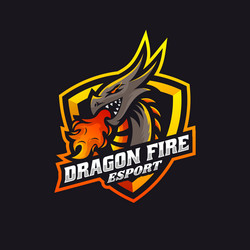 Dragon Fire Esports Logo Vector Image