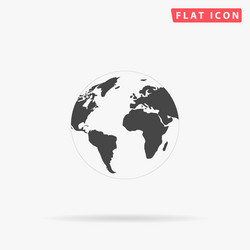 World map globes of earth icon globe design Vector Image