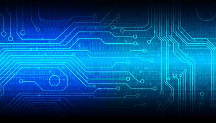 hi tech cyber circuit board security binary code vector image