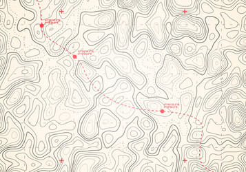 Retro Topographic Map - Abstract Contour vector image