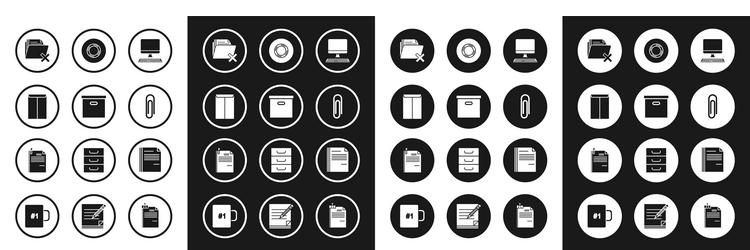 set computer monitor with keyboard carton vector image