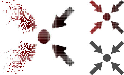 sparkle pixelated halftone ethereum map marker vector image