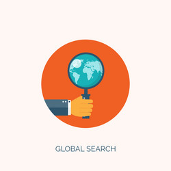 web search flat computing vector image