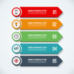 Arrow infographic options template with 4 steps Vector Image