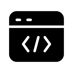 coding icon vector image