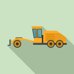 grader machine machinery icon flat style vector image
