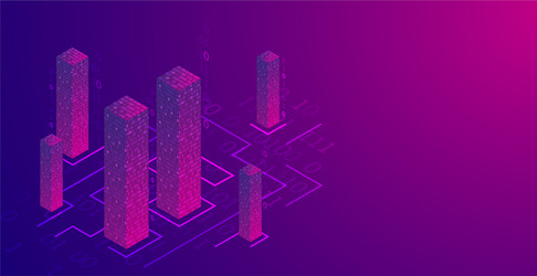 isometric big data flow processing concept cloud vector image