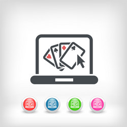 Poker website symbol icon vector