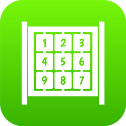 cubes with numbers on playground icon digital vector image