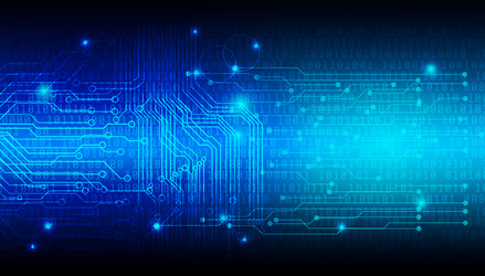 hi tech cyber circuit board security binary code vector image