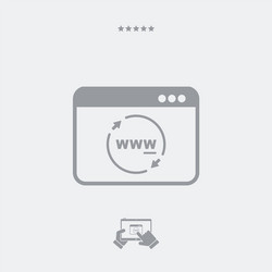 internet panel refresh button vector image
