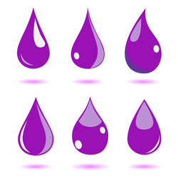 Set of water drops vector