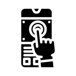 user testing ux ui design glyph icon vector image