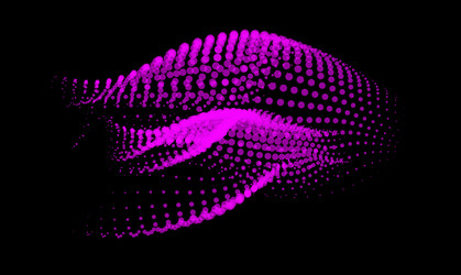 3d dynamic node of big data dots science wave vector image