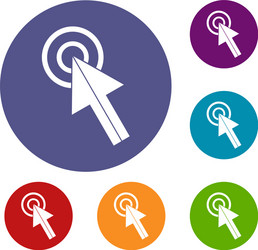 click icons set vector image