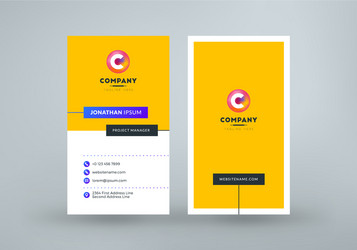 double sided business card template layout vector