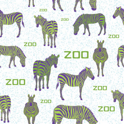 Green zebra white background pattern vector