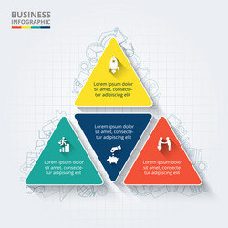 Triangle infographic template for diagram graph Vector Image