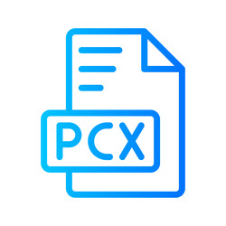 pcx document file picture gradient icon format vector image