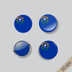 set round buttons with image nevada vector image
