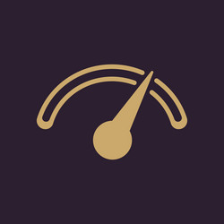 tachometer speedometer and indicator icon vector image