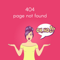 404 page not found web internet problem surprised vector image