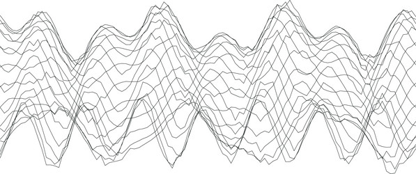 abstract black and white waveforms pattern vector image